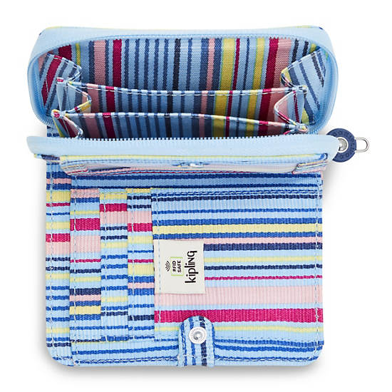 Portefeuilles Kipling Money Love Classiche Printed Small Wallet Bleu | FR 1019LI